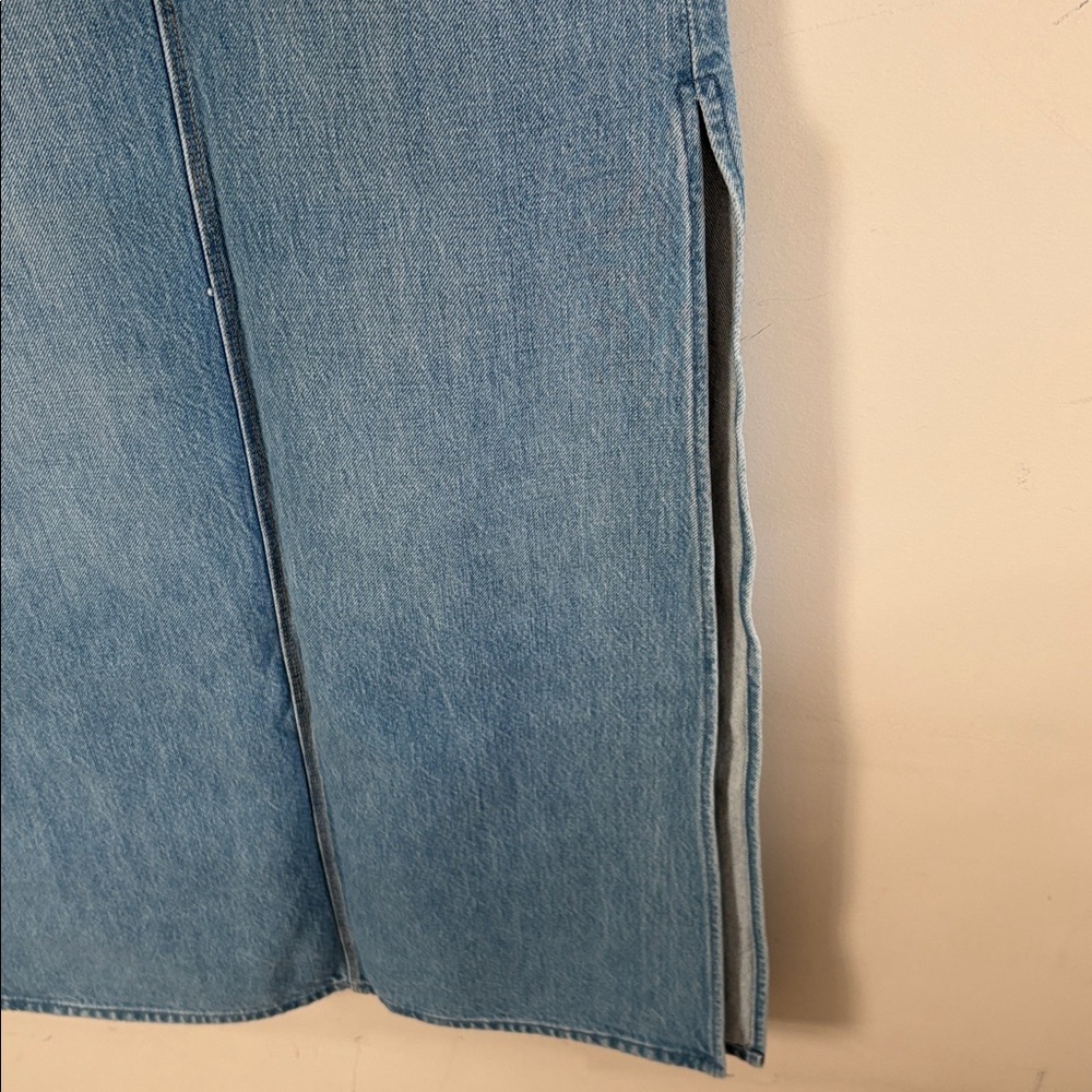 MOTHER SNACKS SLICED MAXI DENIM SKIRT- size 23 NWT - Picture 4 of 9